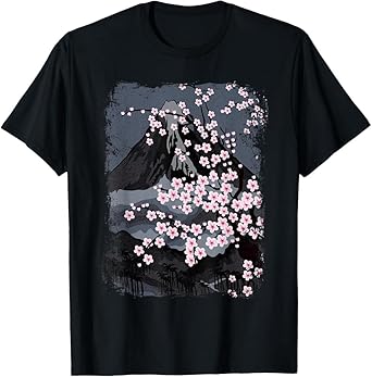 vk design dustbox 花柄プリント Tシャツ Mサイズ 新品未使用 Amazon | 和風 Tシャツ 黒 ピンク 桜 花柄 前胸 全面 プリント